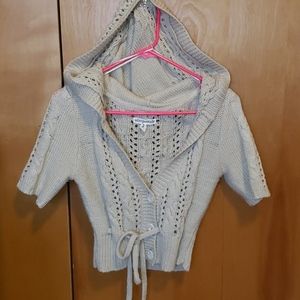 Aeropostale hooded crop sweater M